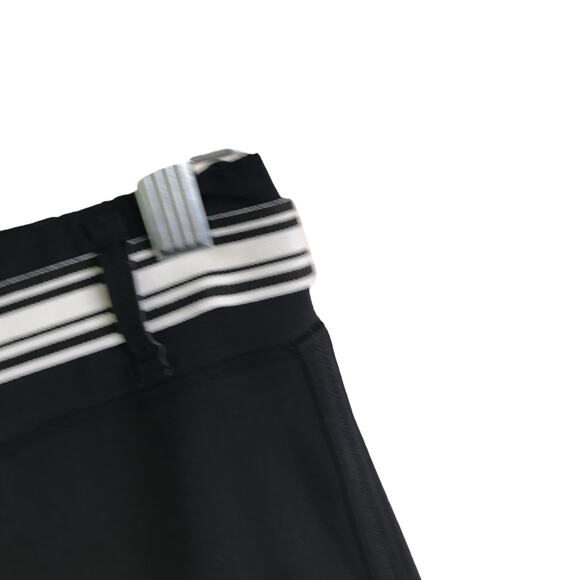 Solid & Striped Sport Leggings Womens S/P Black Striped Belt Angled Hem Stretch - Picture 4 of 7